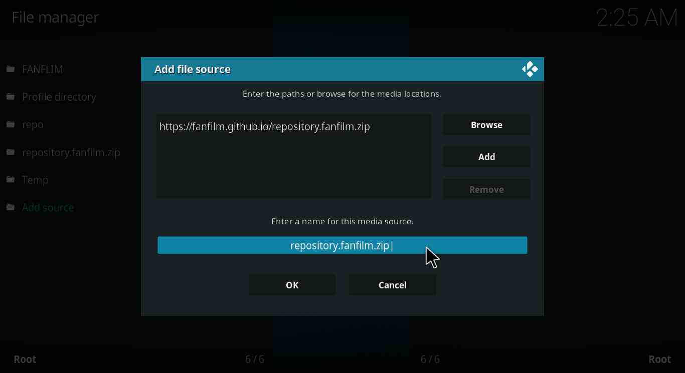 Install FanFilm Kodi Repo