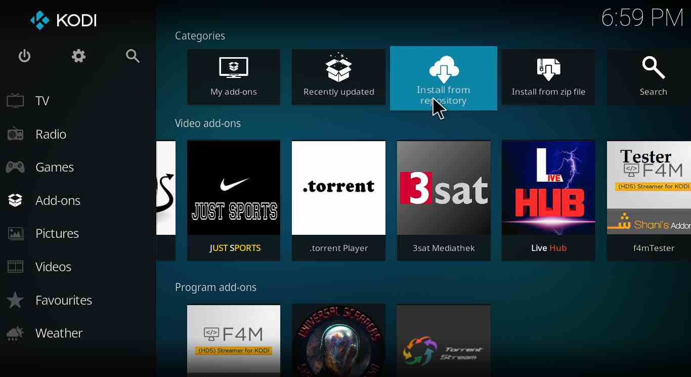 Install Aftermath Wizard addon on kodi