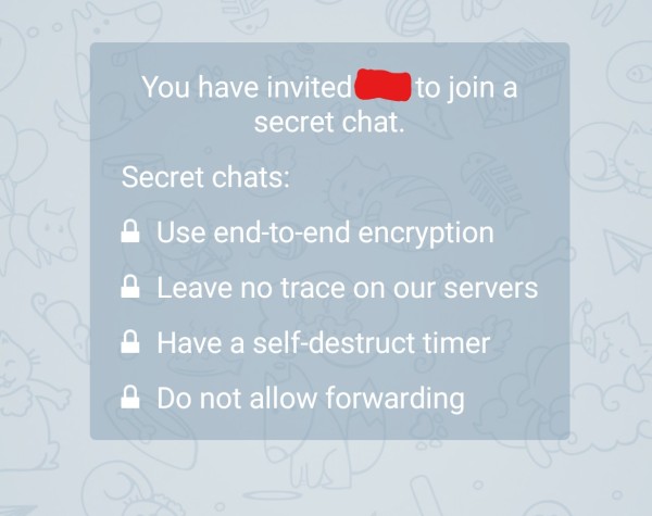 Secret chat in Telegram