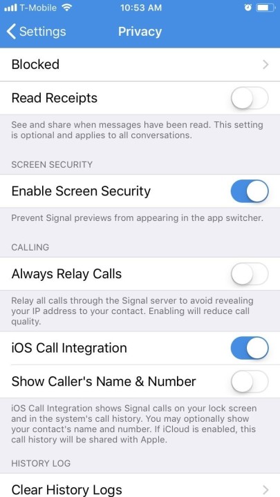 turn off read receipts in Signal