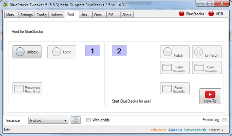 step by step how to use bluestacks tweaker 3