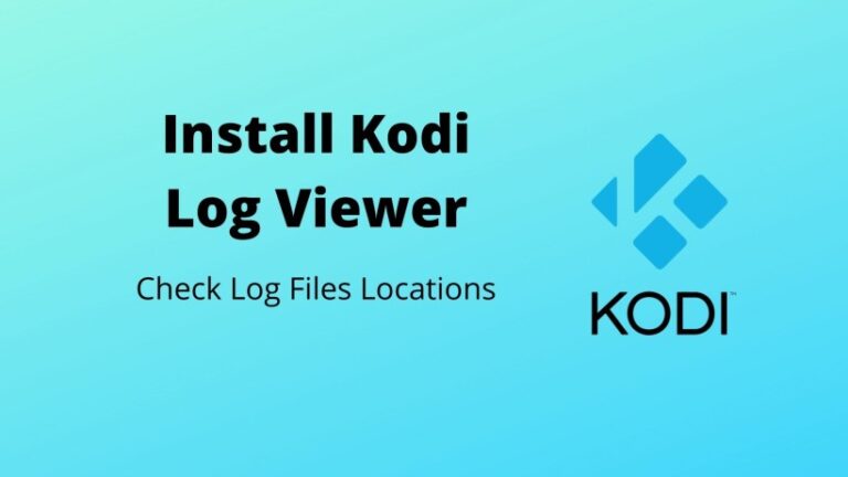Install Kodi Log Viewer
