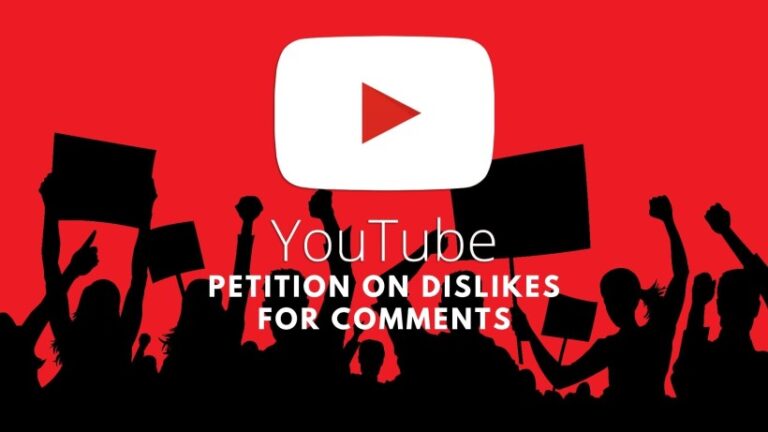 Petition on dislike comments of YouTube