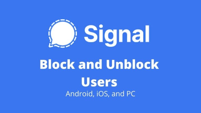 how to block and unblock users in Signal