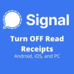 turn off read receipts in Signal