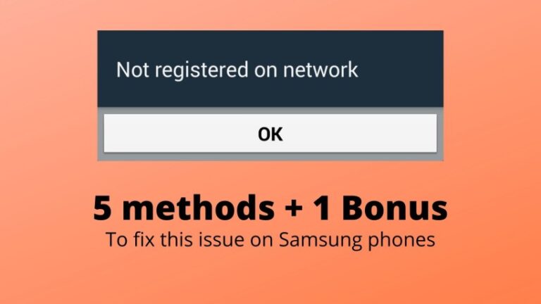 Fix not registered on network on Samsung phones