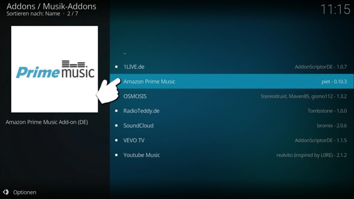 How to get Prime Music on Kodi