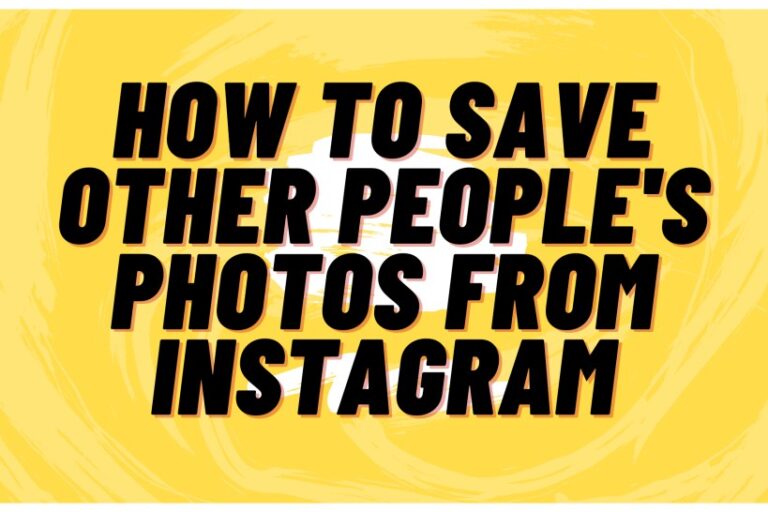 Save other peoples photos