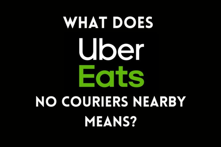 Uber Eats no couriers nearby