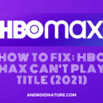 HBO Max can't play title