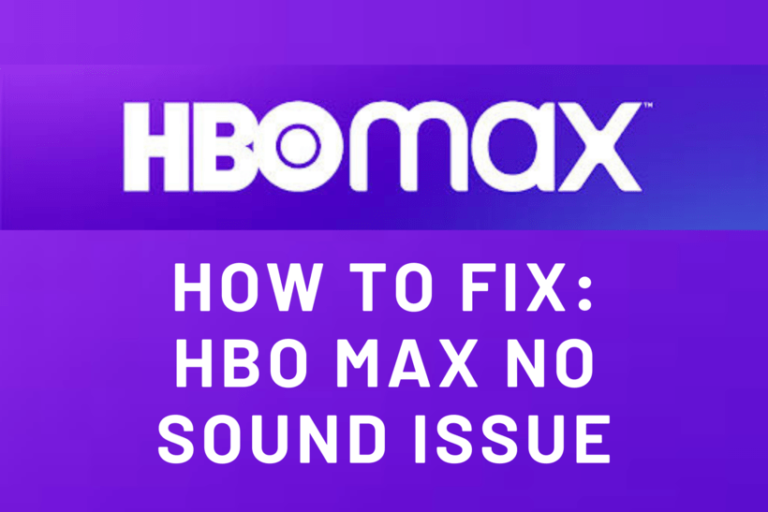 HBO Max no sound