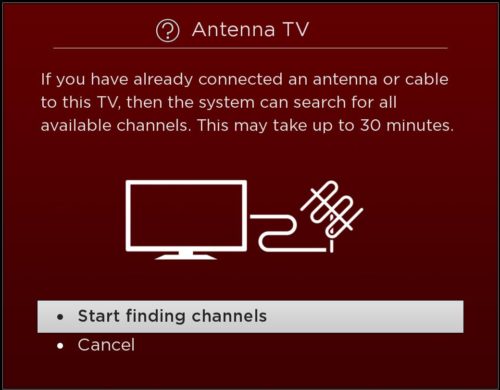 Antenna TV option on TCL Roku TV