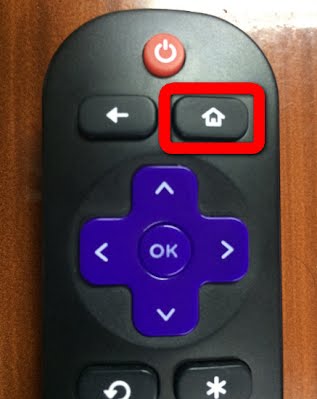 TCL TV remote showing Home button