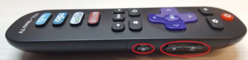 TCL Roku Tv remote showing volume buttons