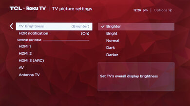 TCL TV Picture settings