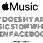 Apple music stops when I open facebook