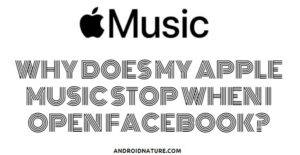 Apple music stops when I open facebook