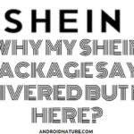 SHEIN package says delivered but it's not