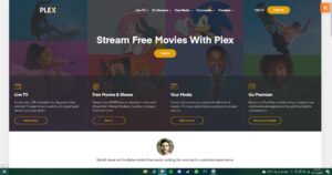 Plex website homepage