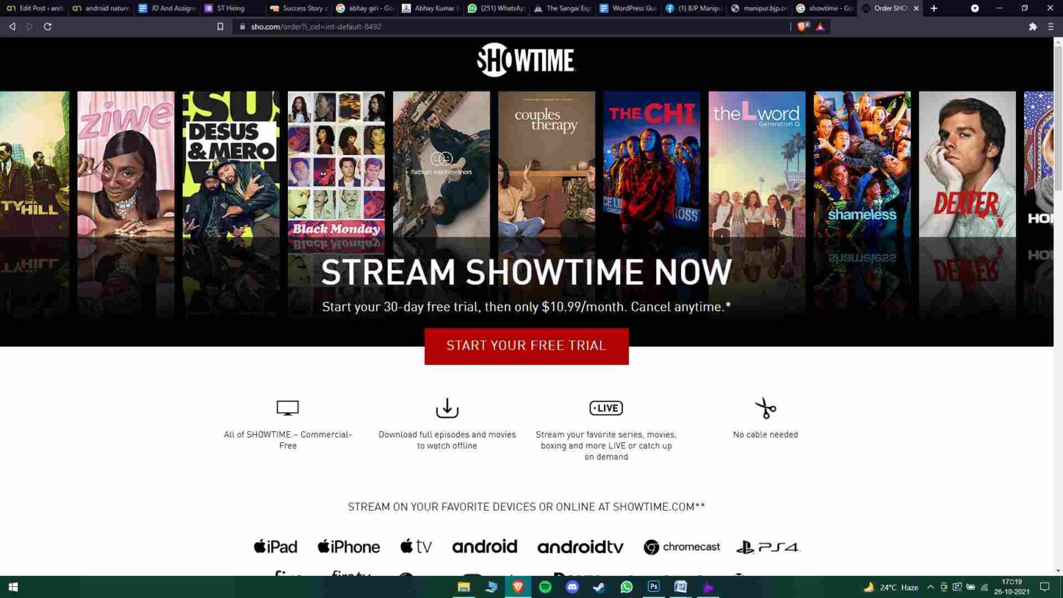 showtime spotify student