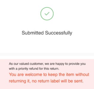 refund without returning