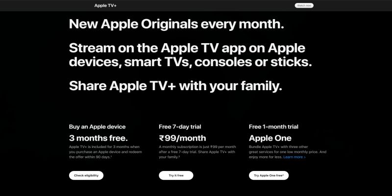 Apple TV Subscription plans