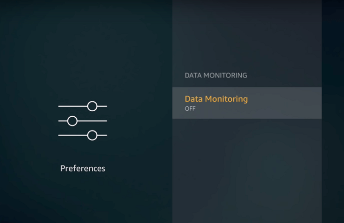 Turn off the data monitoring option