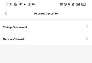 Two options available after opting account security