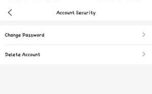 Two options available after opting account security