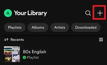 Add playlist option in Spotify