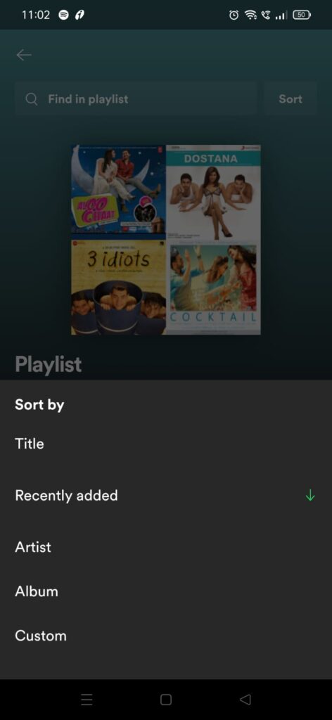 How to reverse the order of spotify playlist