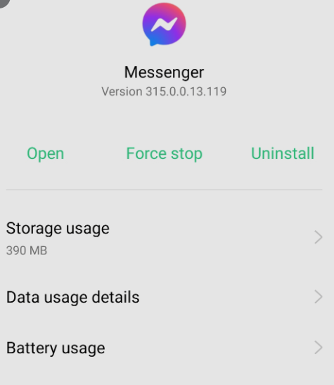 can't open messenger app