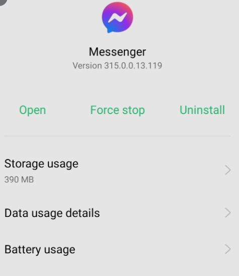 cant open messenger