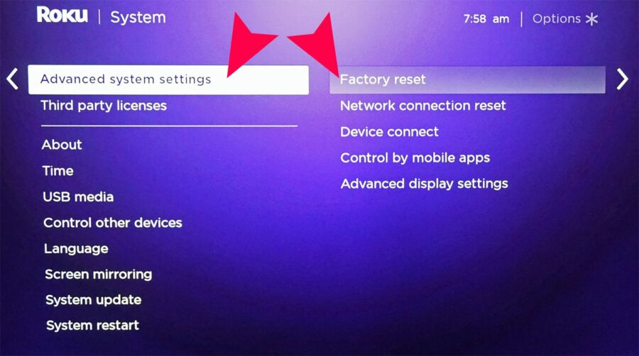 How to Factory Reset Roku TV