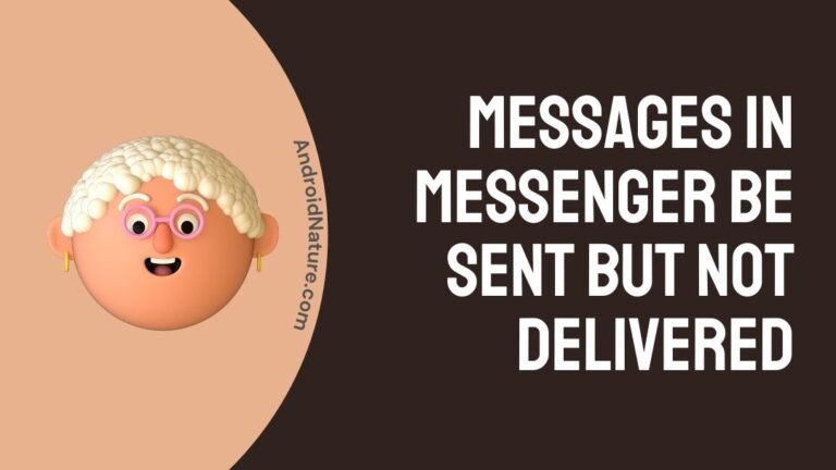 Messages in messenger be sent but not delivered