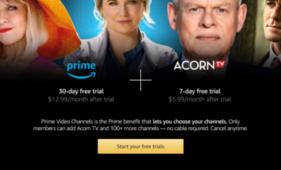 How to Start your free Acorn Tvtrials