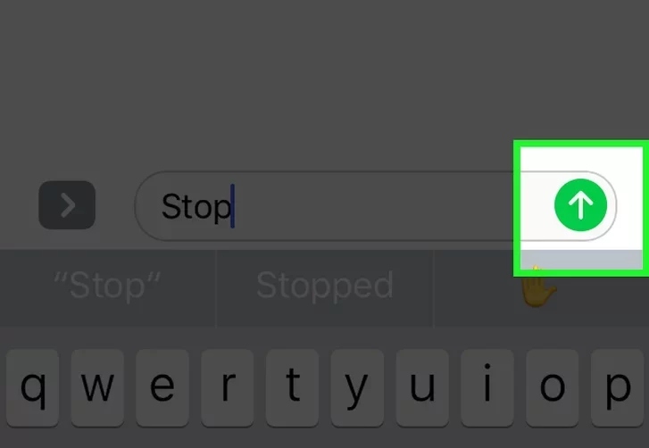 Type Stop message