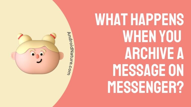 What happens when you archive a message on messenger?