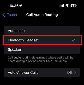 iphone call routing to bluetooth