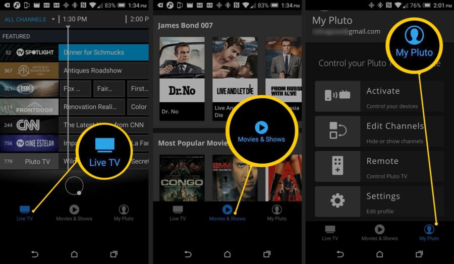 How to watch Pluto Live tv on smartphone