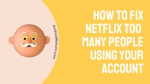 How to Fix Netflix too many people using your account