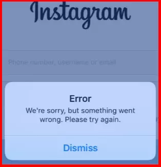 Instagram something went wrong