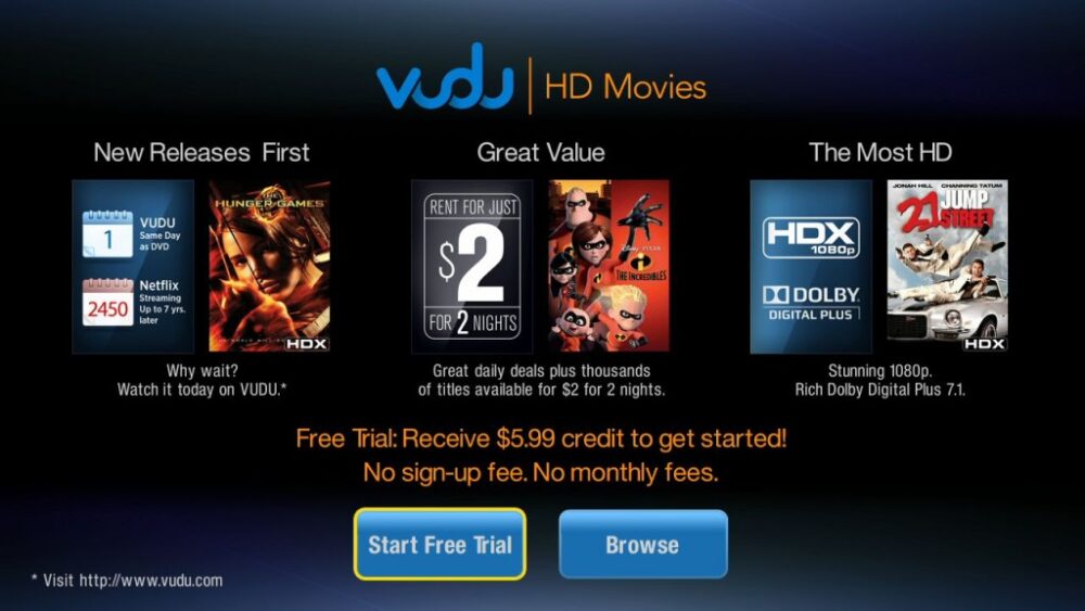 How much does VUDU cost?