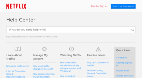 Netflix help center