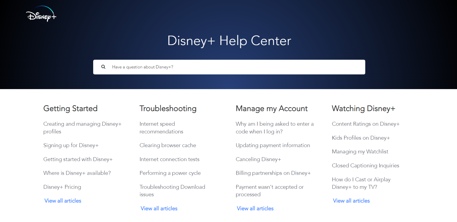 Disney+ Help Center