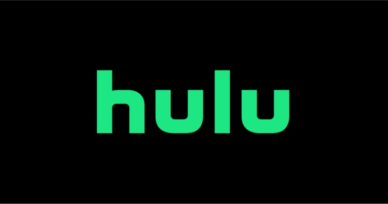 Official Logo of Hulu in green fonts and black background