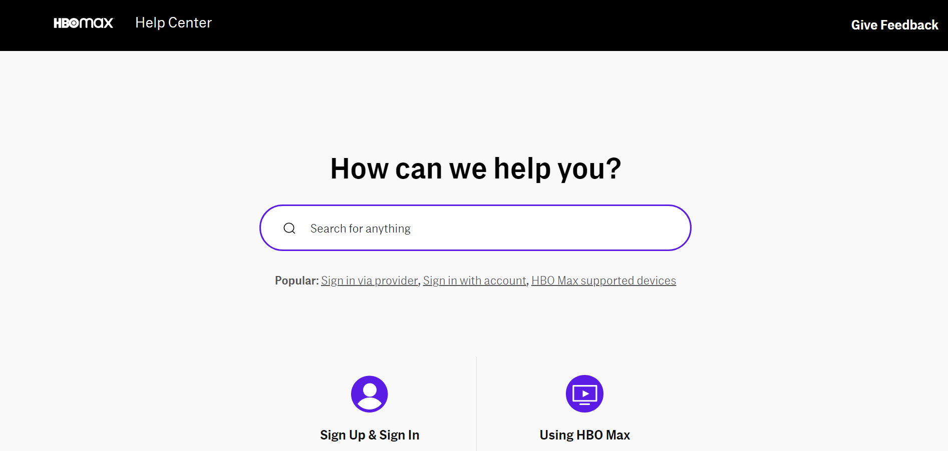 HBO MAX Help Center