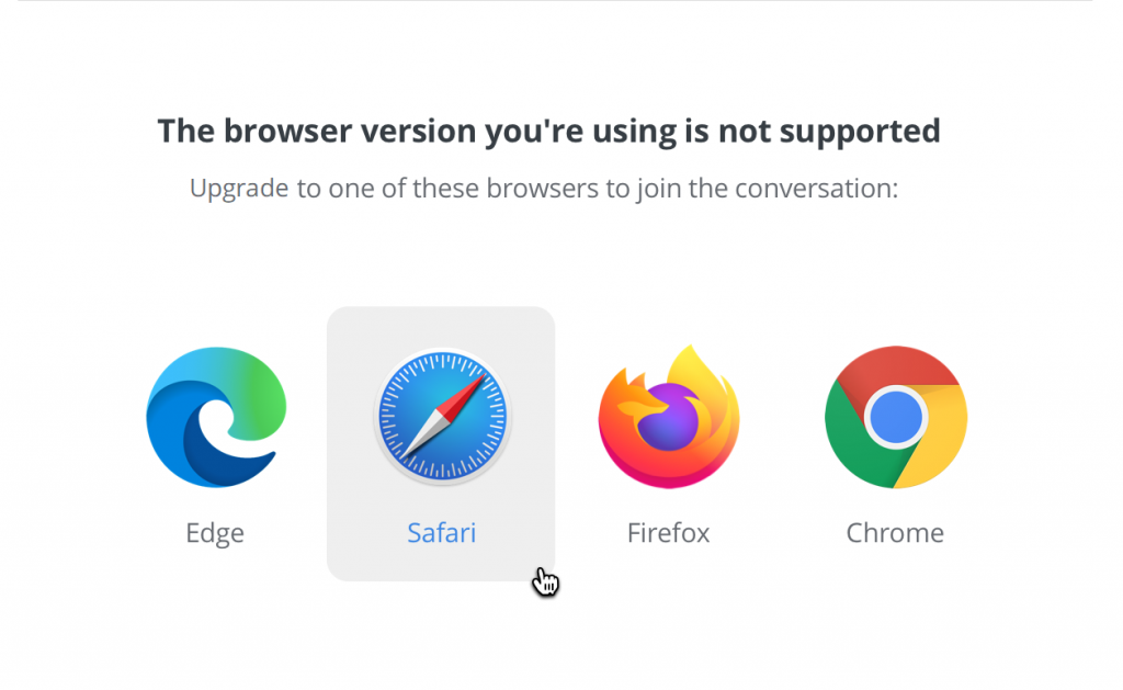 List of compatible browsers