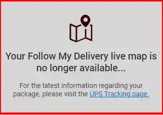 UPS Follow My Delivery Not Available