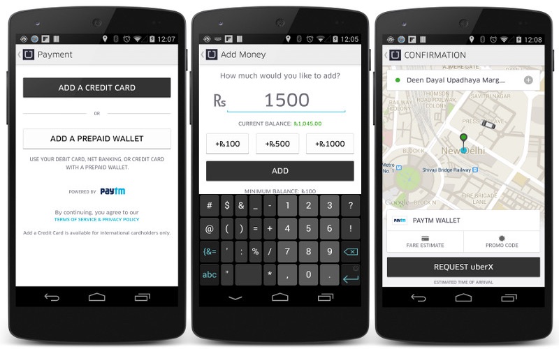 Uber add payment method